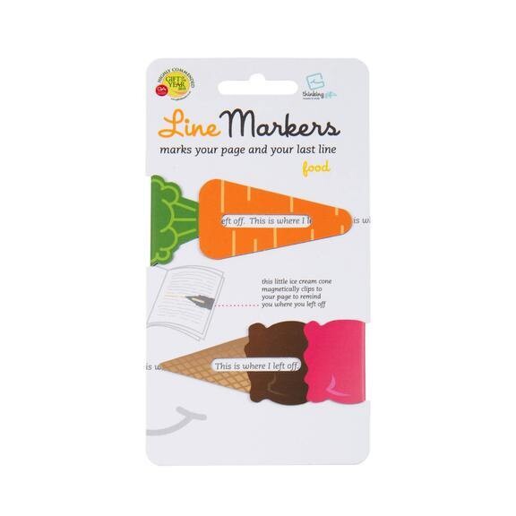 JUEGO DE MARCADORES DE LÍNEA DE 2 MARCADORES MAGNÉTICOS (ALIMENTOS)