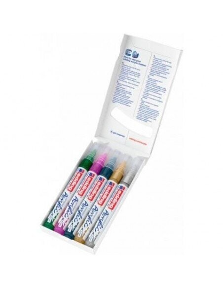 ROTULADOR ACRILICO EDDING COLORES METALICOS