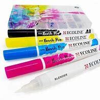 Estuche de rotuladores Talens Ecoline Brush pen primarios 5 colores