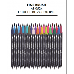ROTULADOR PINCEL 2 PUNTAS 24 COLORES ARTIST