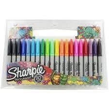 Rotuladores sharpie permanente pack 20 colores