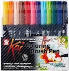 Estuche 12 Koi Colouring Brush Pen