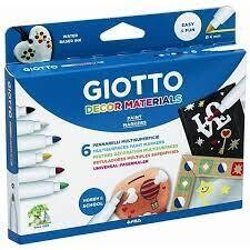 ROTULADOR GIOTTO DECOR MATERIALS 6 COLORES