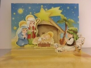 TARJETA NACIMIENTO NAVIDAD 3D