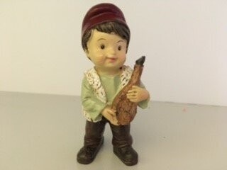 FIGURA PASTOR CON JAMON RESINA 9 CMS