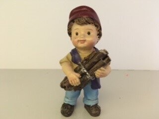 FIGURA PASTOR CON LEÑA RESINA 9 CMS
