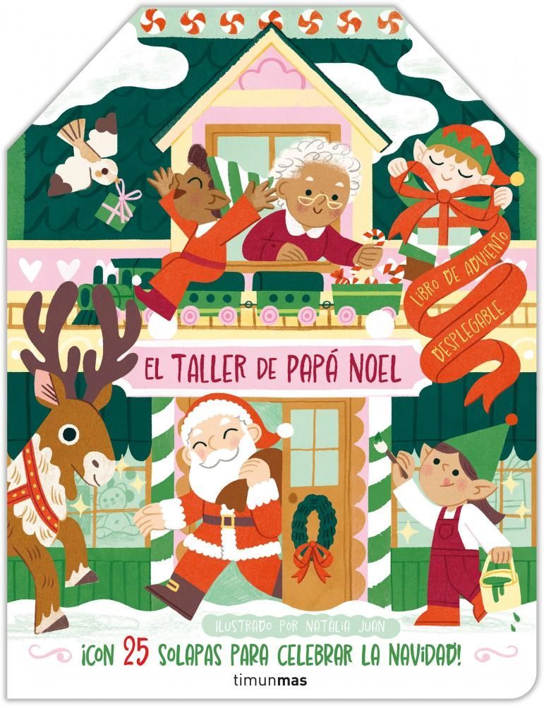 El taller de papá noel. libro de adviento desplegable