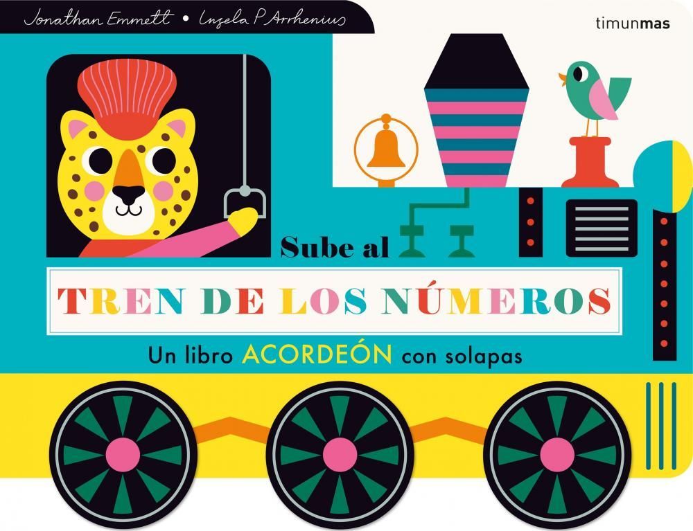 Sube al tren de los números. un libro desplegable con solapas