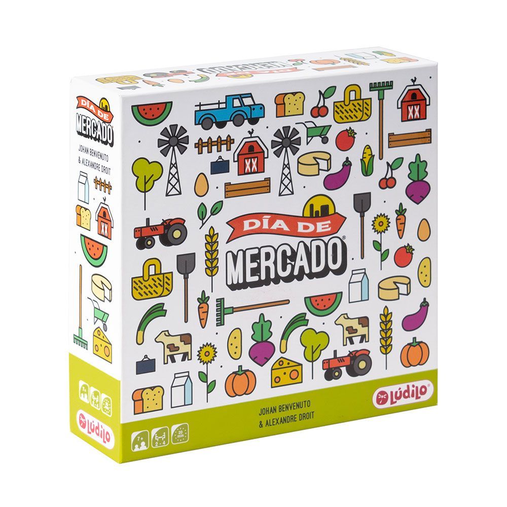 Juego de mesa día de mercado