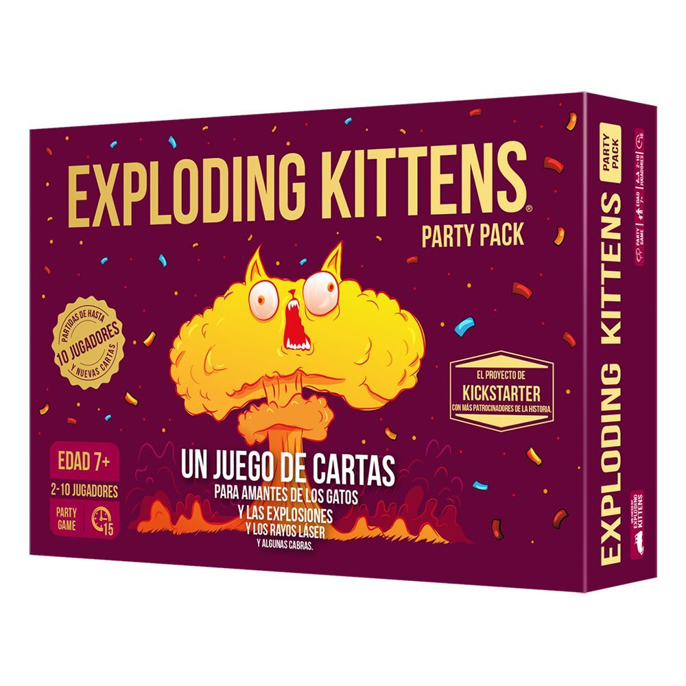 Juego de cartas exploding kittens party pack