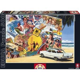 Puzzle Surf Mural: Alain Bertrand - 500 Piezas
