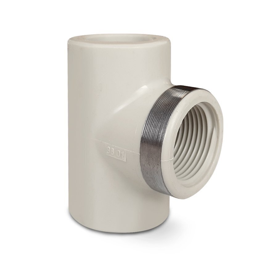 20mm x 1/2 PP Tee Banded  Plain x Thread