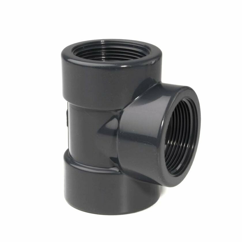 4" PVC-U TEE 90 DEGREE BSP F/T