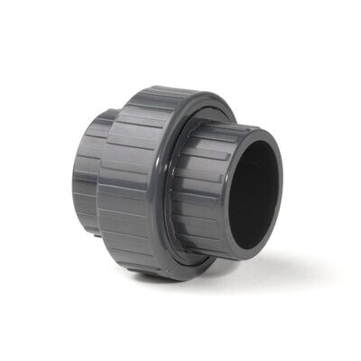 1 1/2" UPVC Union Pressure Pipe Fitting with EPDM Seals - Plain for Solvent Cement - 15 Bar