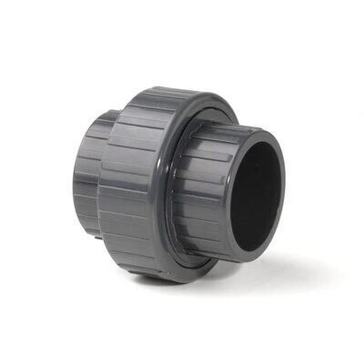 1 1/4" UPVC Union Pressure Pipe Fitting with EPDM Seals - Plain for Solvent Cement - 15 Bar