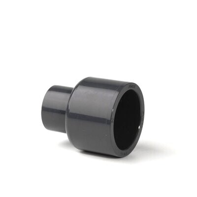 75 X 63 X 90mm PVC Reducing Socket Coupler - 16 Bar Plastic Pressure Pipe Fitting - Plain