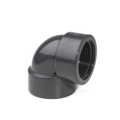 Pvc U Elbow 90º Metric Plain X F Bspt Adaptor