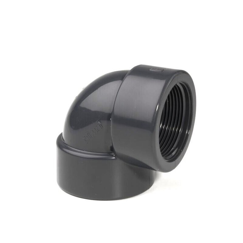 3/4" PVC-U Elbow 90˚ Plain x BSP F/T