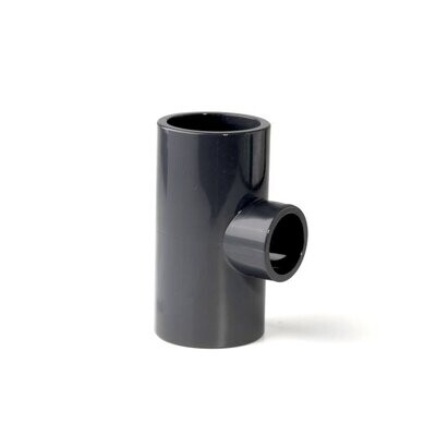 75 X 63mm PVC Reducing Tee - Plastic Pressure Pipe Fitting - 16 Bar