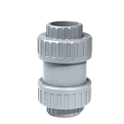 1 1/4" ABS Spring Check Valve Double Union Plain