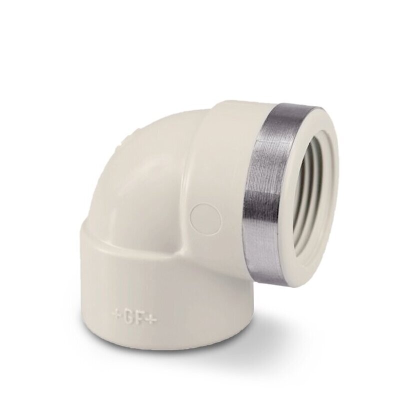 20mm x 1/2" PP 90 Elbow Banded Plain x Thread
