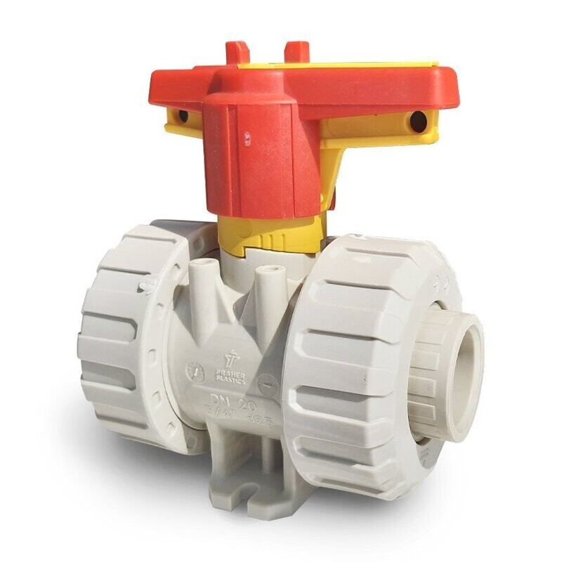 50mm PP Ball Valve ( Fusion Sockets )  FPM Seals