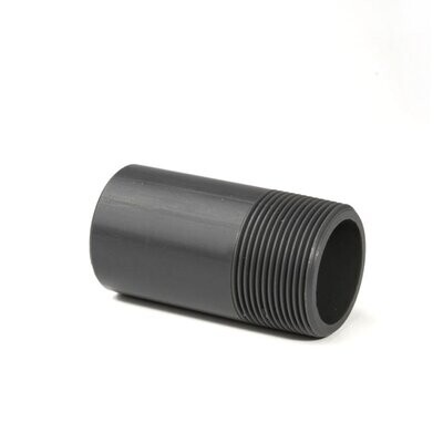 2 1/2" PVC Barrel Nipple Plain x BSP M/T