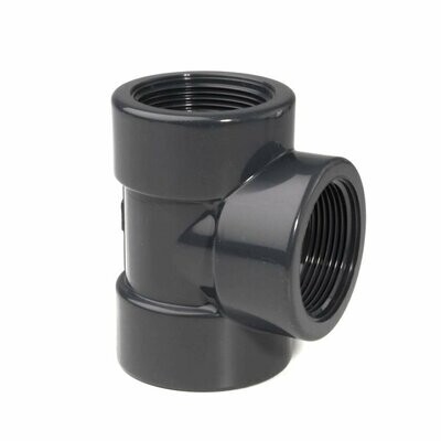 4 4" PVC-U TEE 90 DEGREE BSP F/T