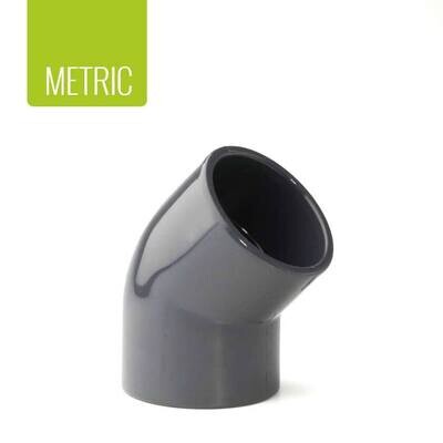 PVC-U 45º Elbow Plain Metric