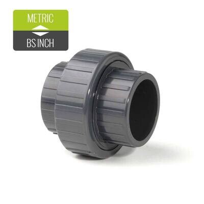 PVC Union Imperial to Metric Adaptor Fitting