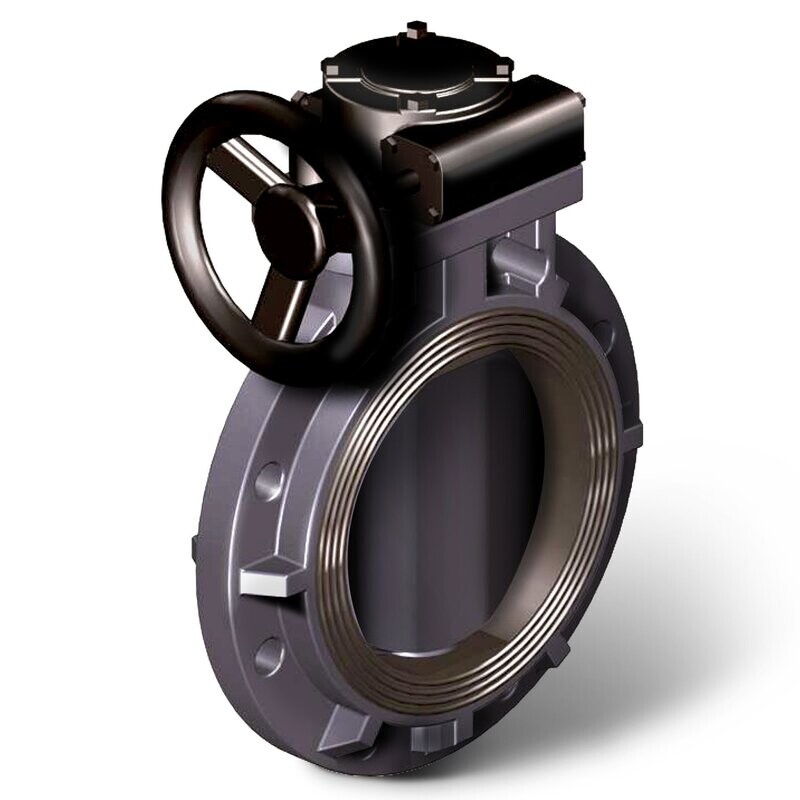 8" PVC U SAFI Butterfly Valve DN200 EPDM PN10/16 & ANSI