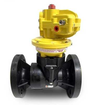 50mm | 1 1/2" PPGF SAFI Flanged Ball Valve with Kinetrol Actuator