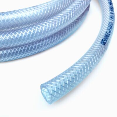 3/8" Flexible PVC Braided Clear Hose - ID 10mm | OD 15mm