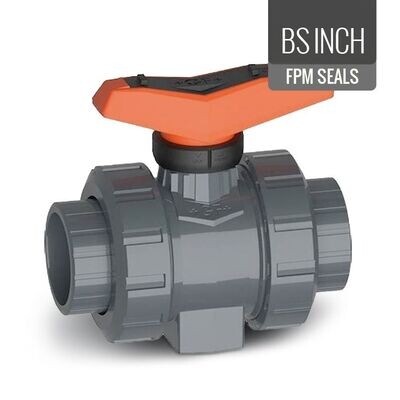 GF Double Union Ball Valve BS Inch with FPM Seals
