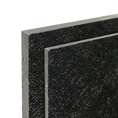 Black Embossed Polypropylene Panel - 500mm x 500mm