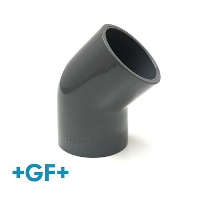 George Fischer 3/8" PVC U 45 Degree Elbow PN 15