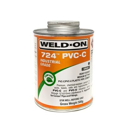 Weld On® 724 PVC-C Cement 500g - GREY - Industrial Grade