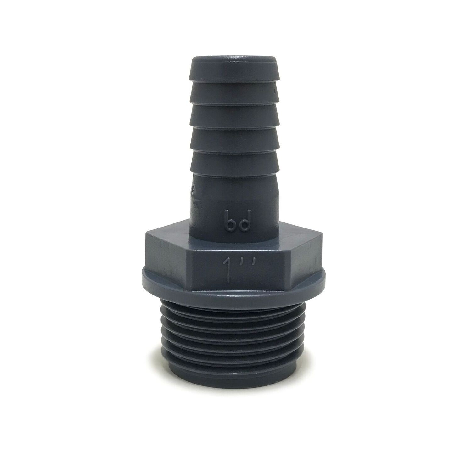 Hose Adaptor - 1" BSP Thread to 20mm  Polypropylene Hosetail