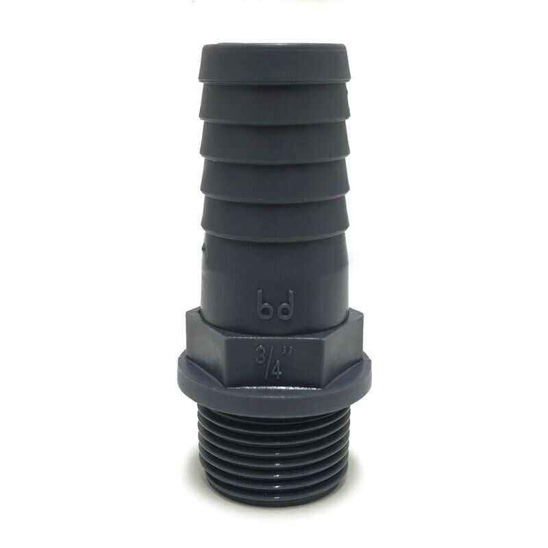 Hose Adaptor - 3/4" BSP Thread to 25mm Polypropylene Hosetail