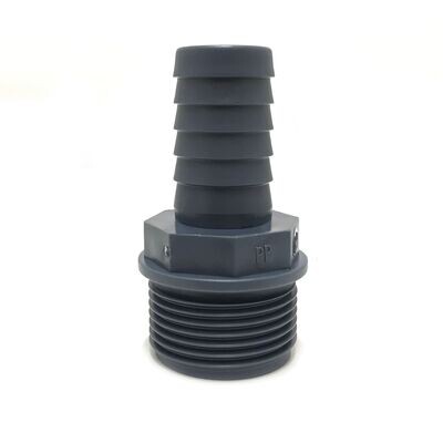 Hose Adaptor - 1" BSP Thread to 32mm Polypropylene  Hosetail
