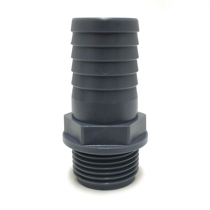 Hose Adaptor - 1 1/4" BSP Thread to 38mm Polypropylene Hosetail