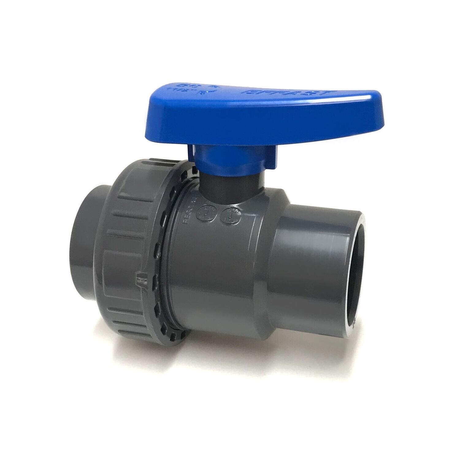 1 1/4" PVCU Economy Single Union Ball Valve | EPDM Seals