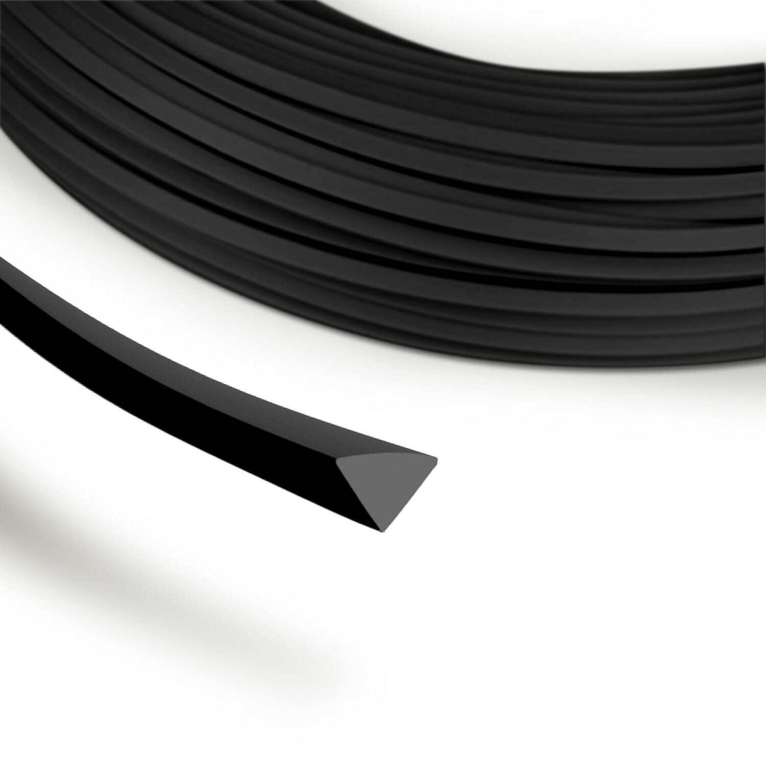 5.7mm Black High Density Polyethylene Triangle Weld Rod | 2Kg Coil