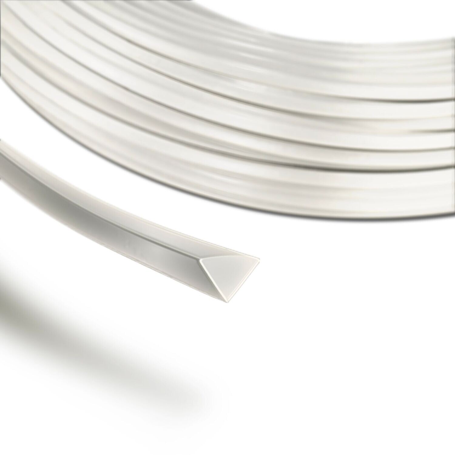 5.7mm Natural High Density Polyethylene Triangle Weld Rod | 2Kg Coil