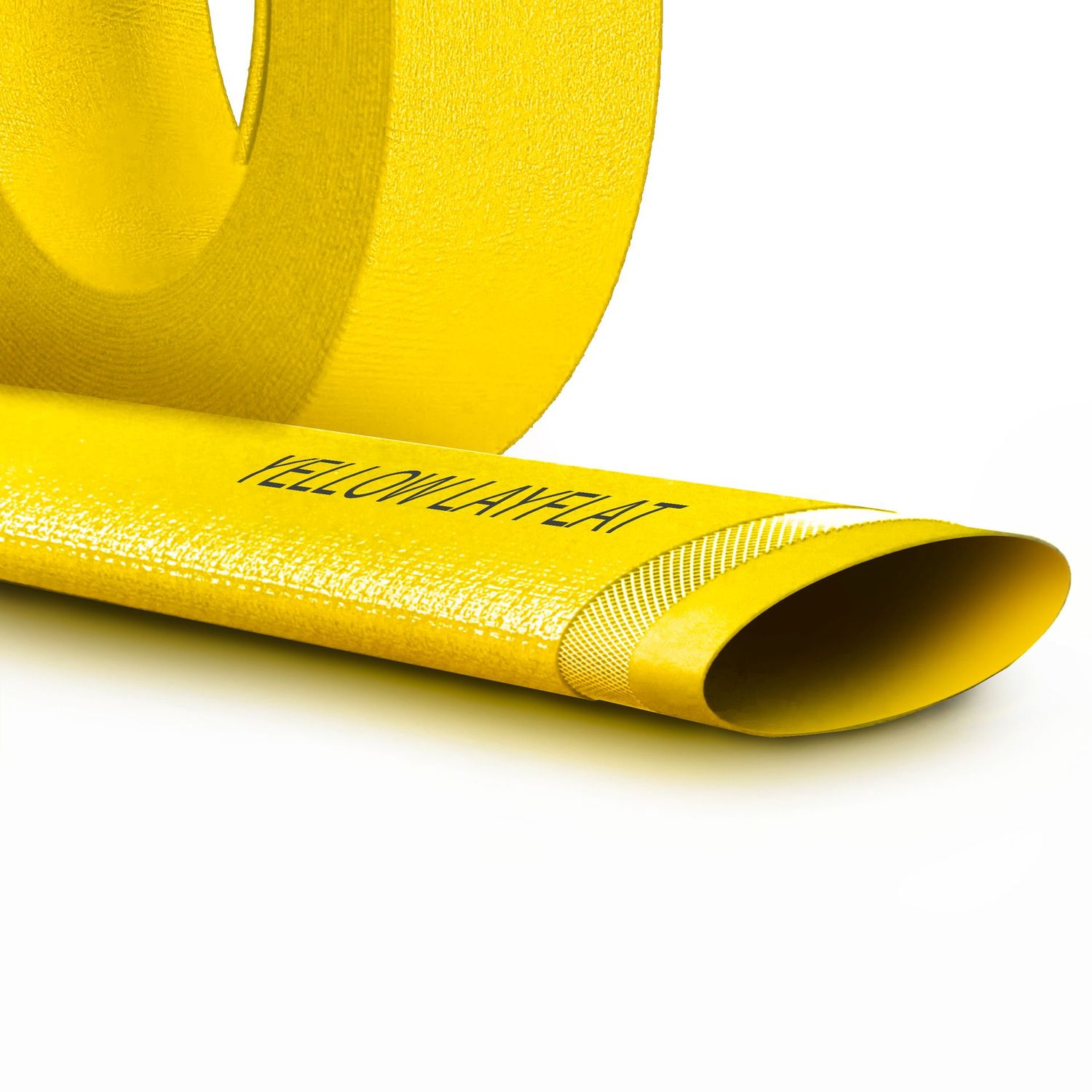 8" Yellow Lay Flat Hose Coil - 6 Bar