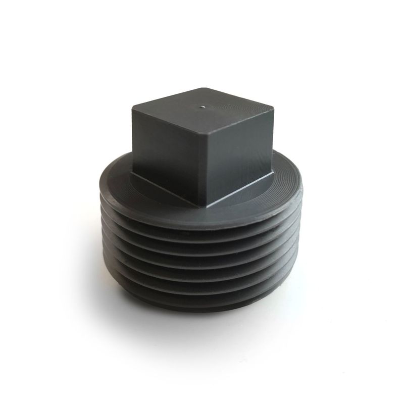 1/2" PVC-U Plug Male BSP Thread with Square Nut