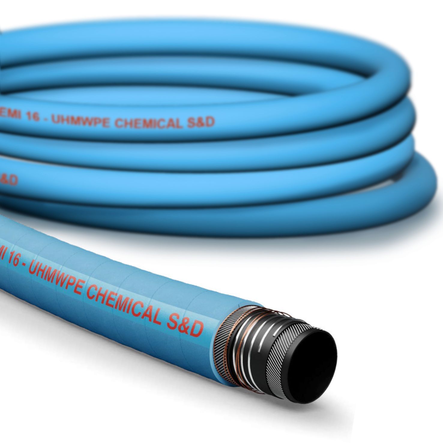 1 1/2" | 38mm UHMWPE S&D Reinforced Chemical Hose | Food Grade | FDA | 16 Bar | High Temp