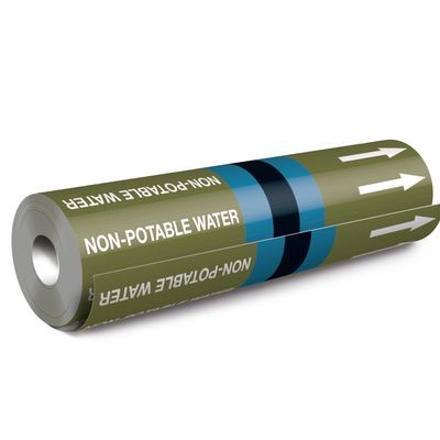 BS1710 Premium 8 Year Outdoor Pipe Marking Roll - Mains Derived | Non-Potable Water