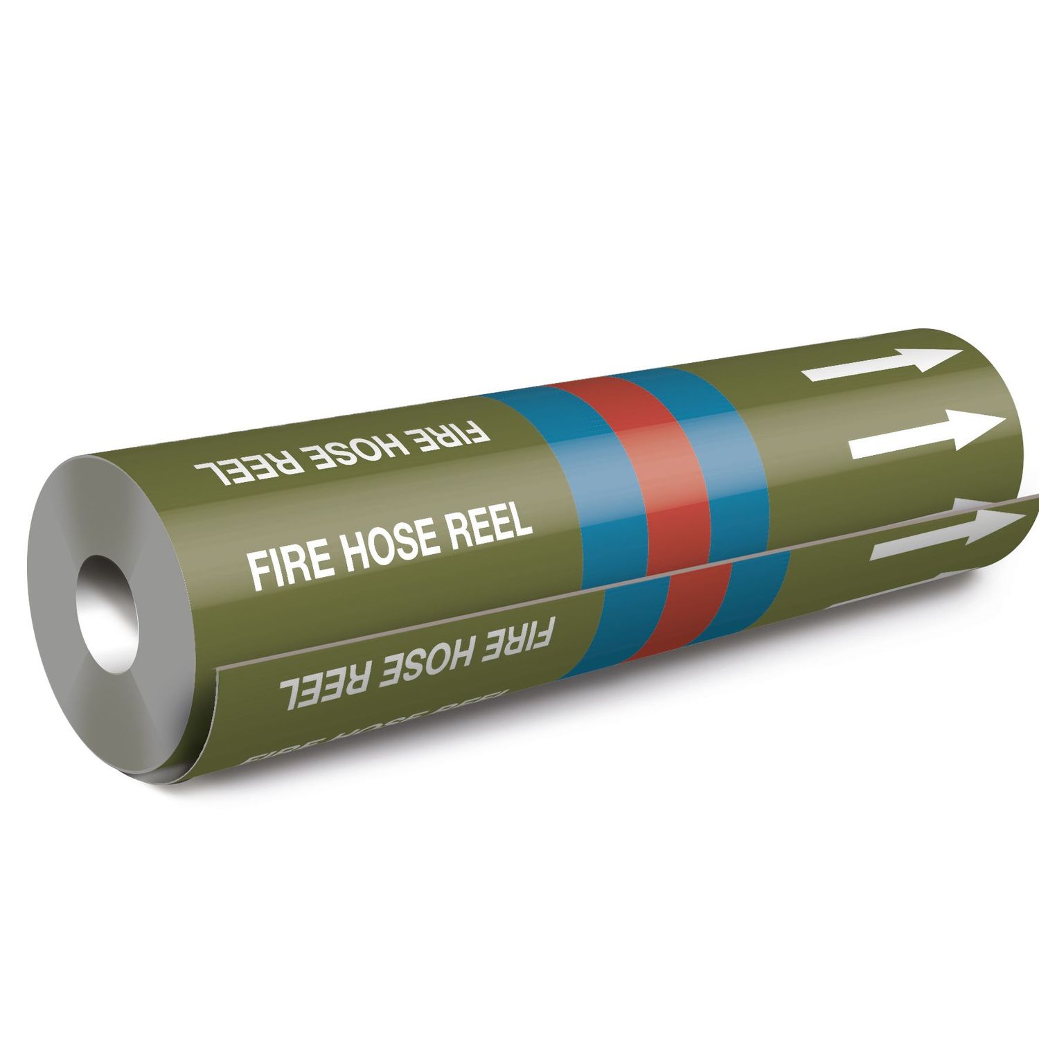 BS1710 Premium 8 Year Pipe Marking Roll - Public Main | Potable Water | Fire Fighting System