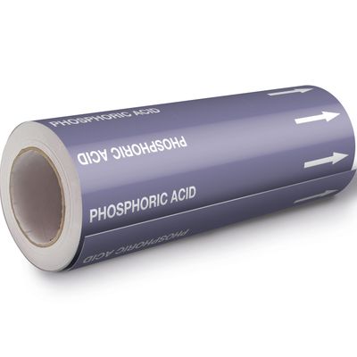 BS1710 Premium 8 Year Outdoor Pipe Marking Roll - Acids & Alkalis